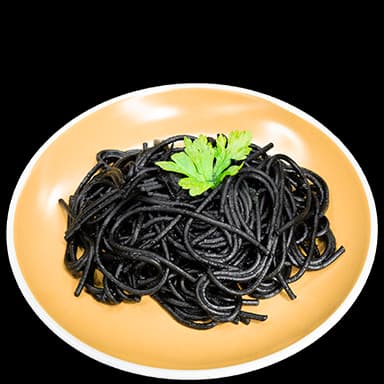 Squid-ink spaghetti - Food in Tomodachi Life